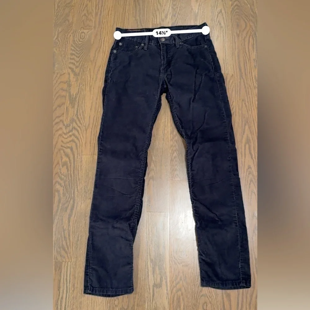 Levi's Men's 511 Slim Straight Corduroy Stretch Jeans navy blue size 30x32